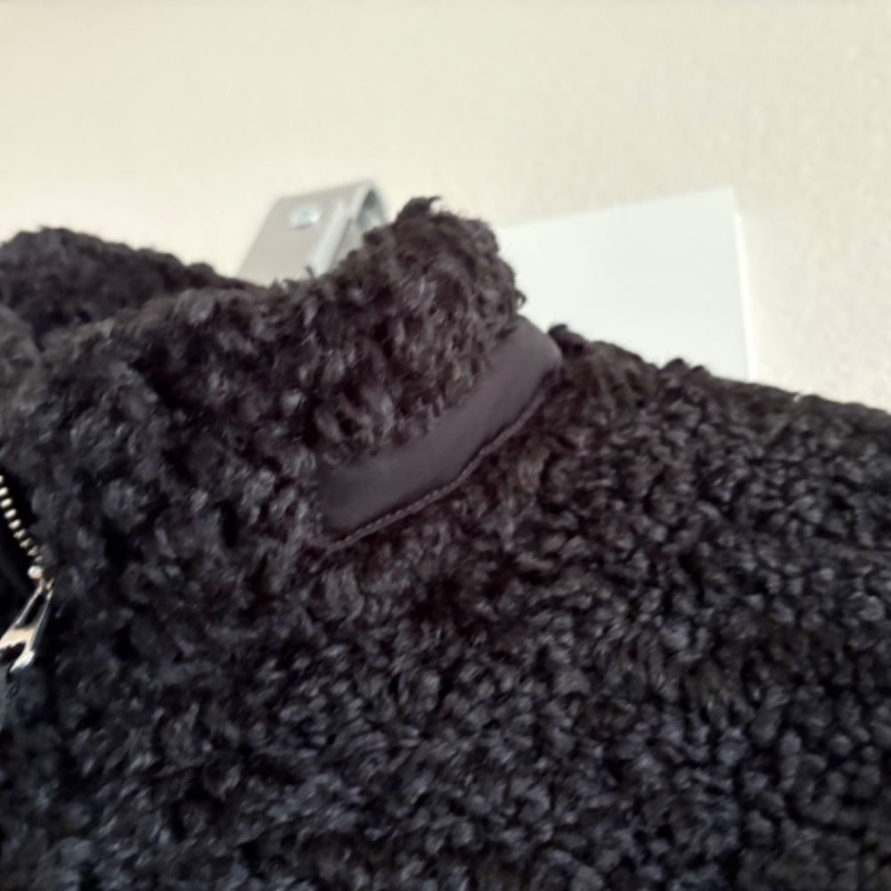 NEW "SOMETHING NAVY🔥" Color Black Teddy Patch Pocket Warm Winter Jacket Large L - Picture 2 of 12